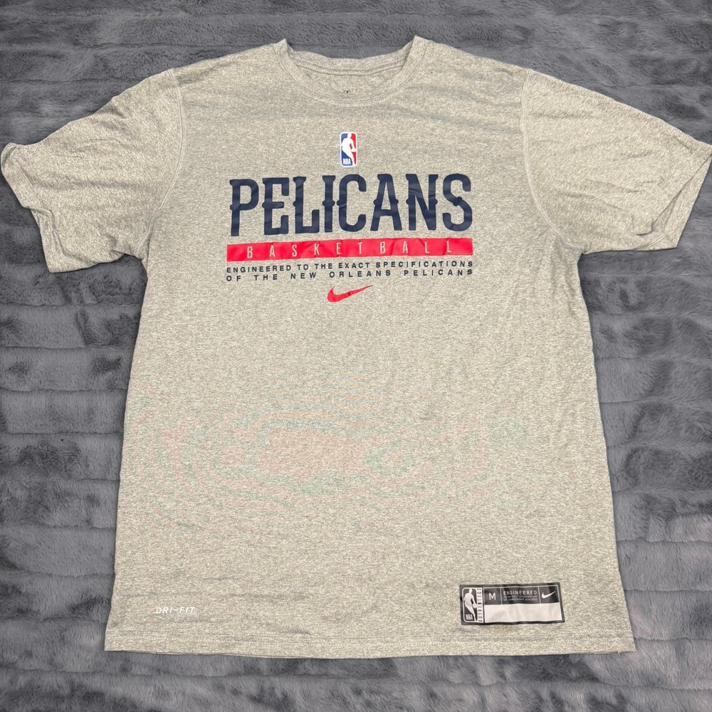 Nike New Orleans Pelicans NBA Basketball T-Shirt Mens Medium Gray CV3861-063